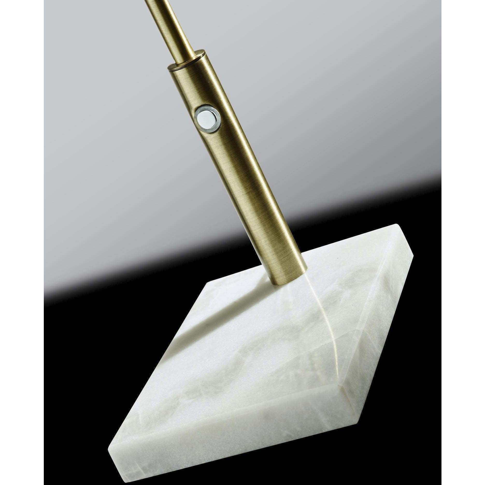 Vera 16 inch 6.00 watt Antique Brass Desk Lamp Portable Light