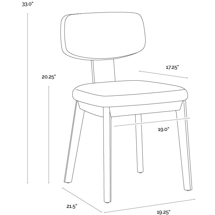 Rickett Weathered Oak / Dove Cream Dining Chair, Set Of 2