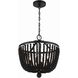 Rylee 4 Light 16.5 inch Matte Black Chandelier Ceiling Light