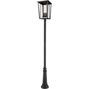 Seoul 4 Light 126 inch Black Outdoor Post Mounted Fixture