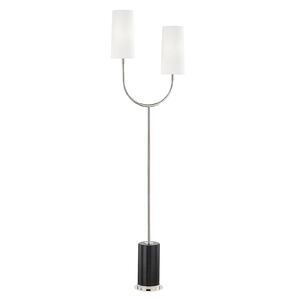 Vesper 67 inch 120.00 watt Polished Nickel/Black Floor Lamp Portable Light
