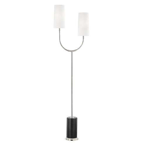 Vesper 67 inch 120 watt Polished Nickel/Black Floor Lamp Portable Light
