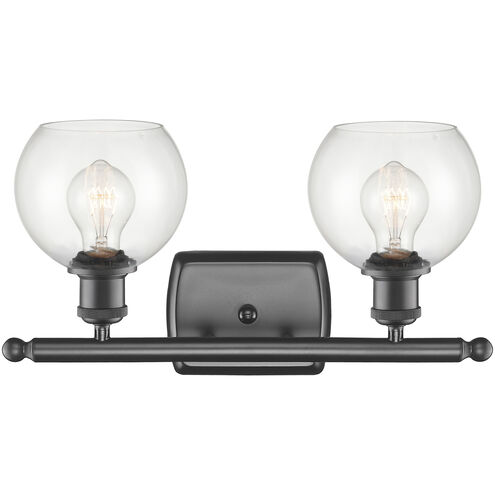 Ballston Athens 2 Light 16 inch Oil Rubbed Bronze Bath Vanity Light Wall Light in Clear Glass