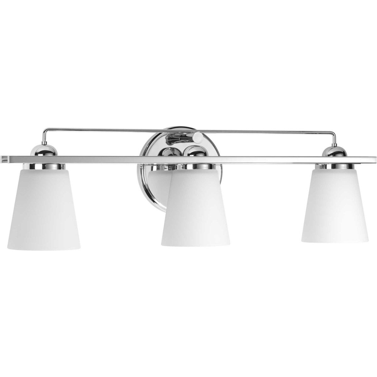 Flight 3 Light 26 inch Polished Chrome Bath Vanity Wall Light, Design Series