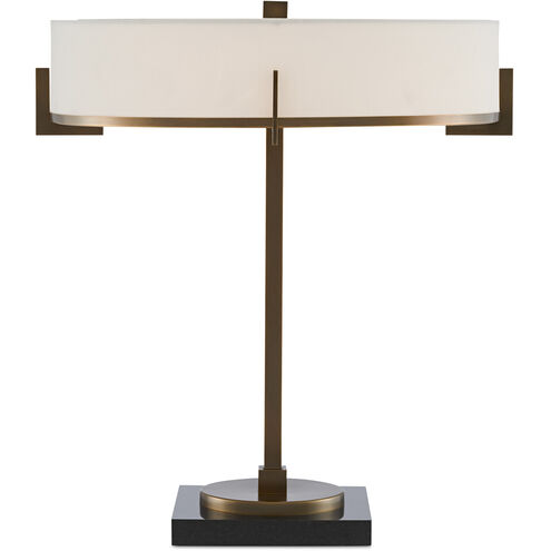 Jacobi 21.5 inch 7 watt Antique Brass/Black Table Lamp Portable Light