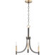Lyndon 3 Light 20 inch Bronze and Antique Brass Chandelier Ceiling Light