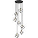 Vertical 7 Light 23.5 inch Bronze and Olde Brass Chandelier Ceiling Light