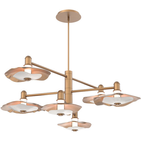 Atmosphere Cumulus LED Novel Brass Mobile Chandelier Ceiling Light in 3000K LED, Novel Brass with White Inner