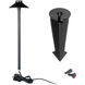 Tiki 12 6.5 watt Black Path Lighting in 2700K, Black on Aluminum, Path and Area Light, WAC Landscape