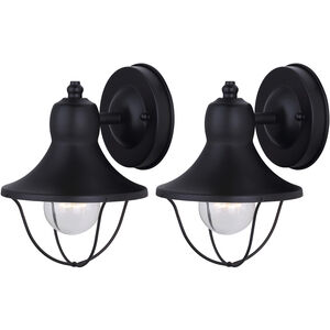 Madison 1 Light 6.5 inch Black Outdoor Lantern, Twin Pack
