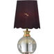 Beatrice 14 inch 40 watt Clear and Polished Gold Table Lamp Portable Light