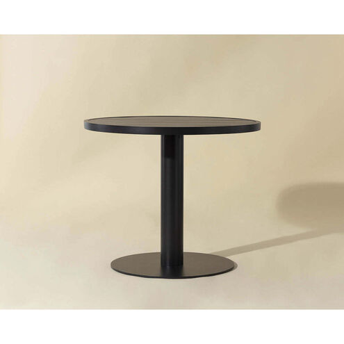 Merano 36 X 30 inch Black Outdoor Bistro Table, Round