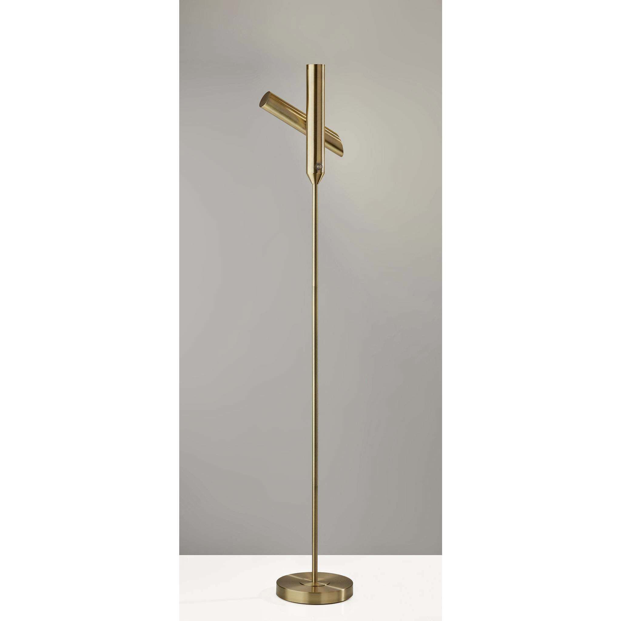 Vega 68 inch 24.00 watt Antique Brass Torchiere Portable Light