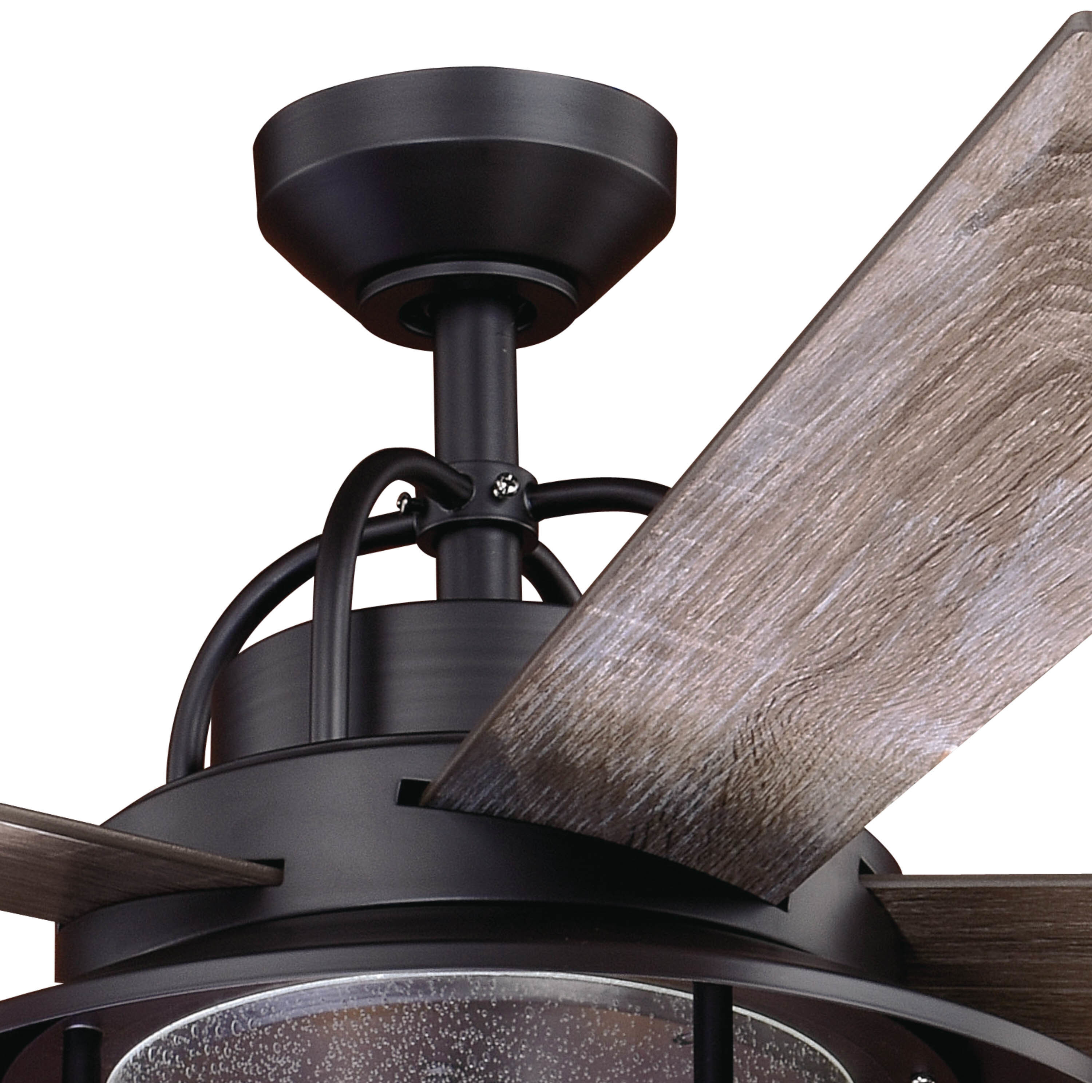 Charleston 56 inch New Bronze with Driftwood-Dark Maple Blades Ceiling Fan