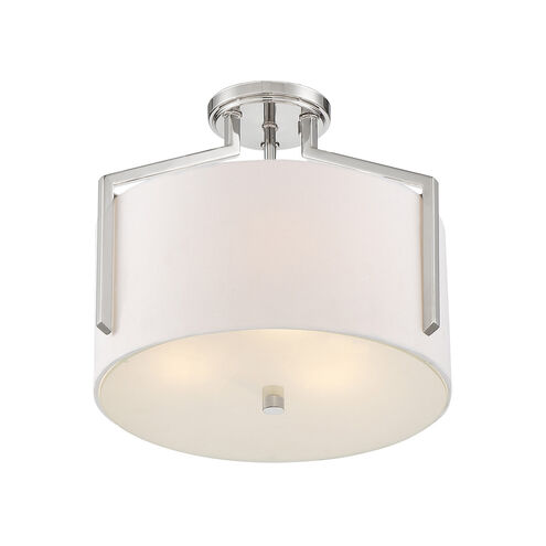 Elara 3 Light 15 inch Polished Nickel Semi-Flush Ceiling Light