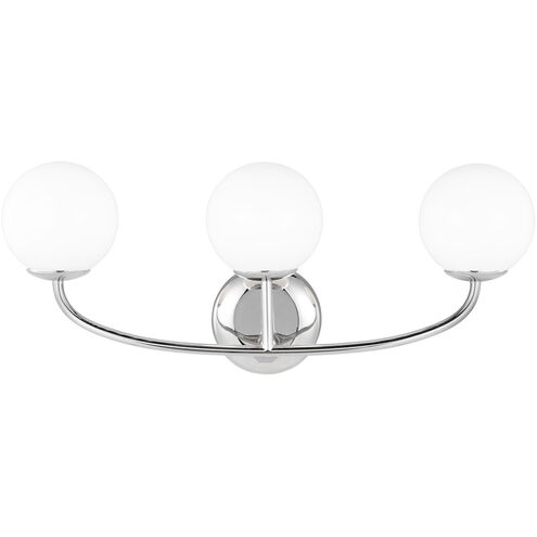 AERIN Galassia 3 Light 23 inch Polished Nickel Vanity Light Wall Light