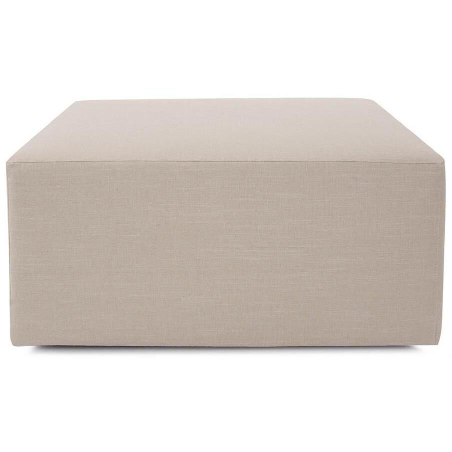 Universal 18 inch Natural Ottoman, 36in Square, The Linen Collection