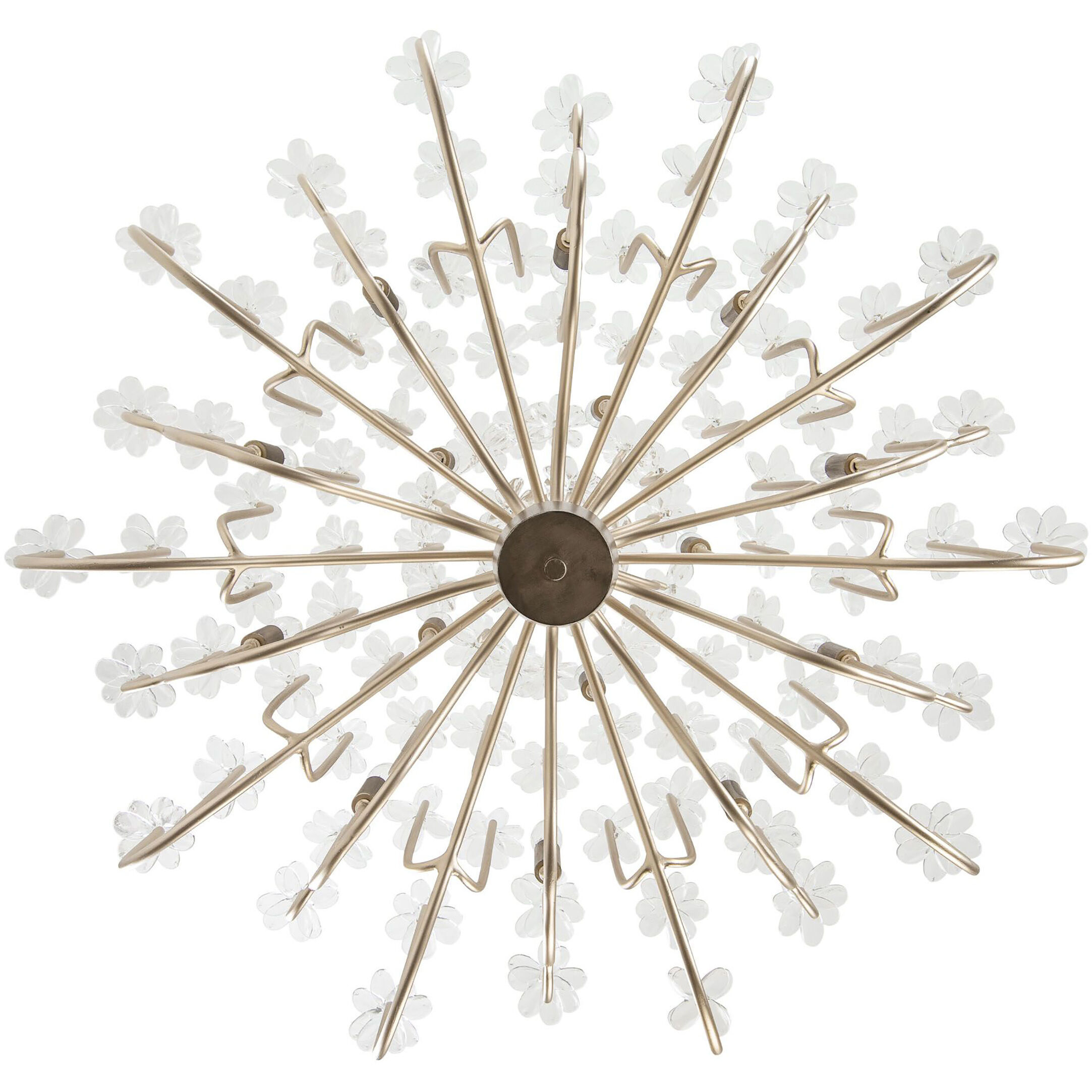 Wildflower 15 Light 40 inch Gold Dust Chandelier Ceiling Light, Smithsonian Collaboration