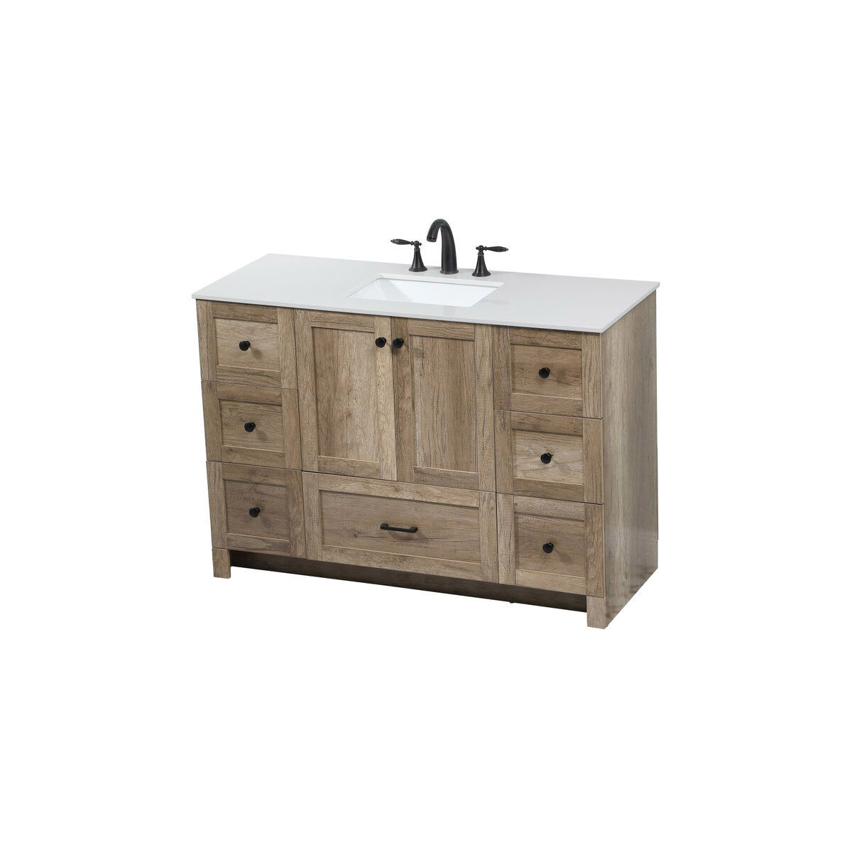 Soma 48 X 19 X 34 inch Natural Oak Vanity Sink Set