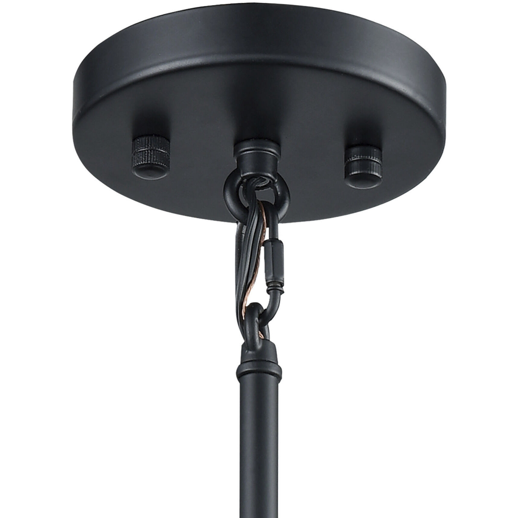 Caldwell 1 Light 10 inch Matte Black with Satin Brass Mini Pendant Ceiling Light