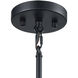 Caldwell 1 Light 10 inch Matte Black with Satin Brass Mini Pendant Ceiling Light