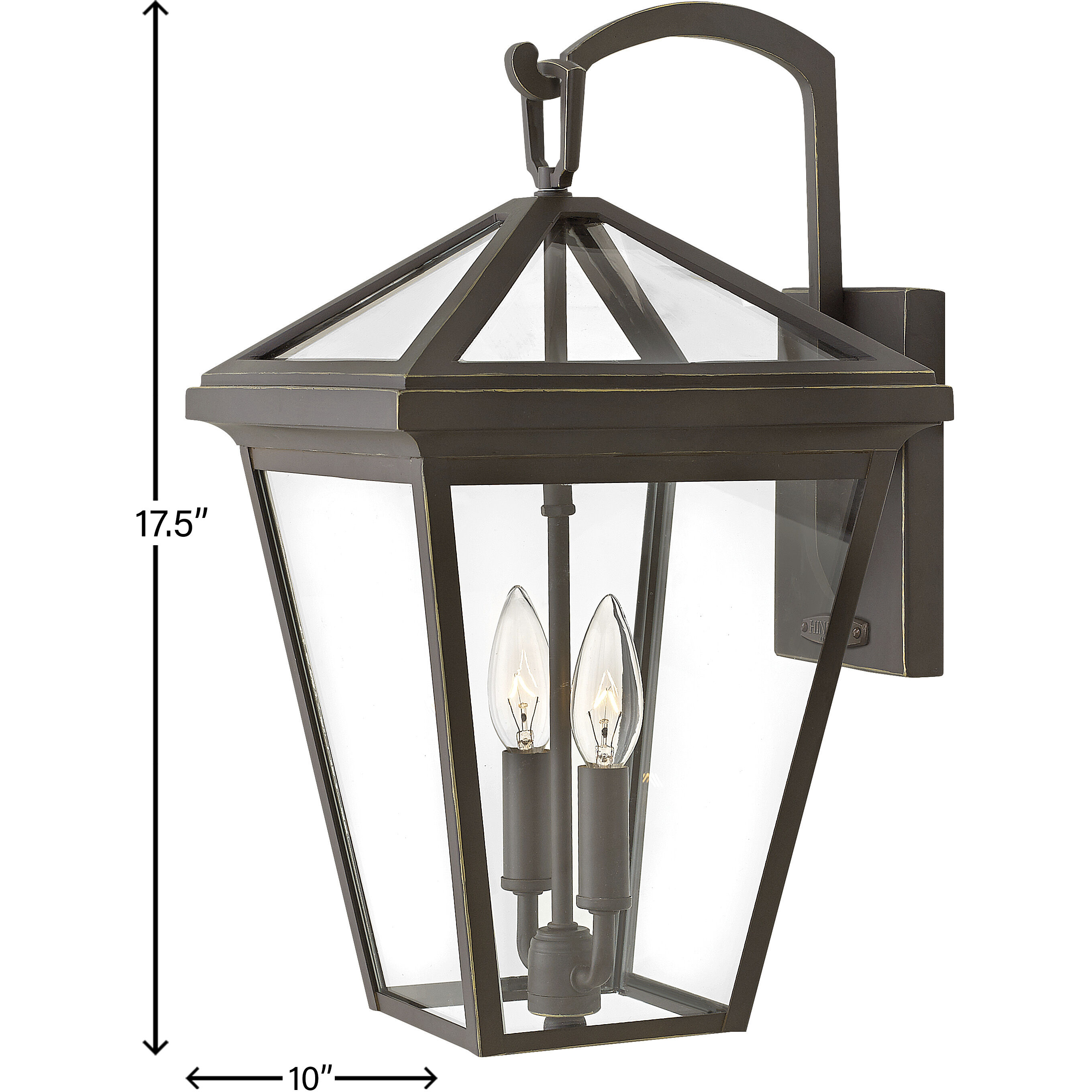 Estate Series Alford Place LED 18 inch Oil Rubbed Bronze Outdoor Wall Mount Lantern, Medium