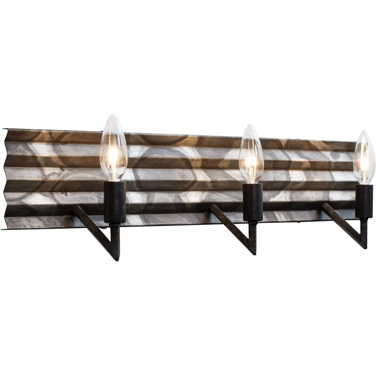 Flynne 3 Light 25 inch Ombre Galvanized Bath Vanity Light Wall Light