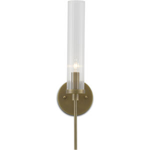 Bellings 1 Light 5 inch Antique Brass/Clear Wall Sconce Wall Light