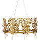Golden Eucalyptus 8 Light 38 inch Contemporary Gold Leaf Chandelier Ceiling Light, Aviva Stanoff Collection