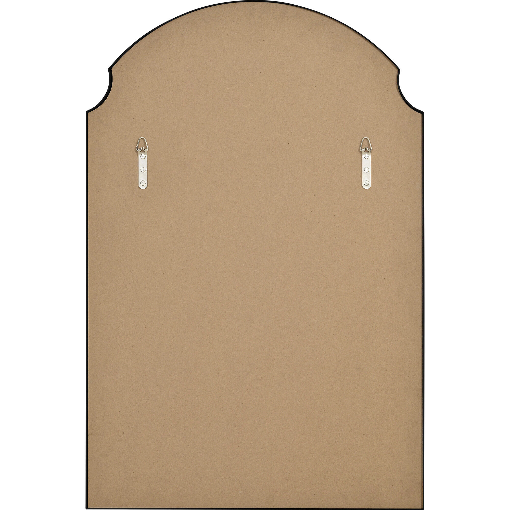 Asmara 36 X 24 inch Matte Black and Clear Mirror