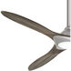 Sleek 60 inch Brushed Nickel with Seasoned Wood Blades Ceiling Fan
