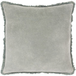 Washed Cotton Velvet 20 X 20 inch Sage Pillow Kit, Square