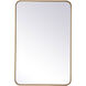 Evermore 36 X 24 inch Brass Mirror