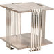 Pleasant Hill 25 X 24 inch Medium Gray and Silver End Table