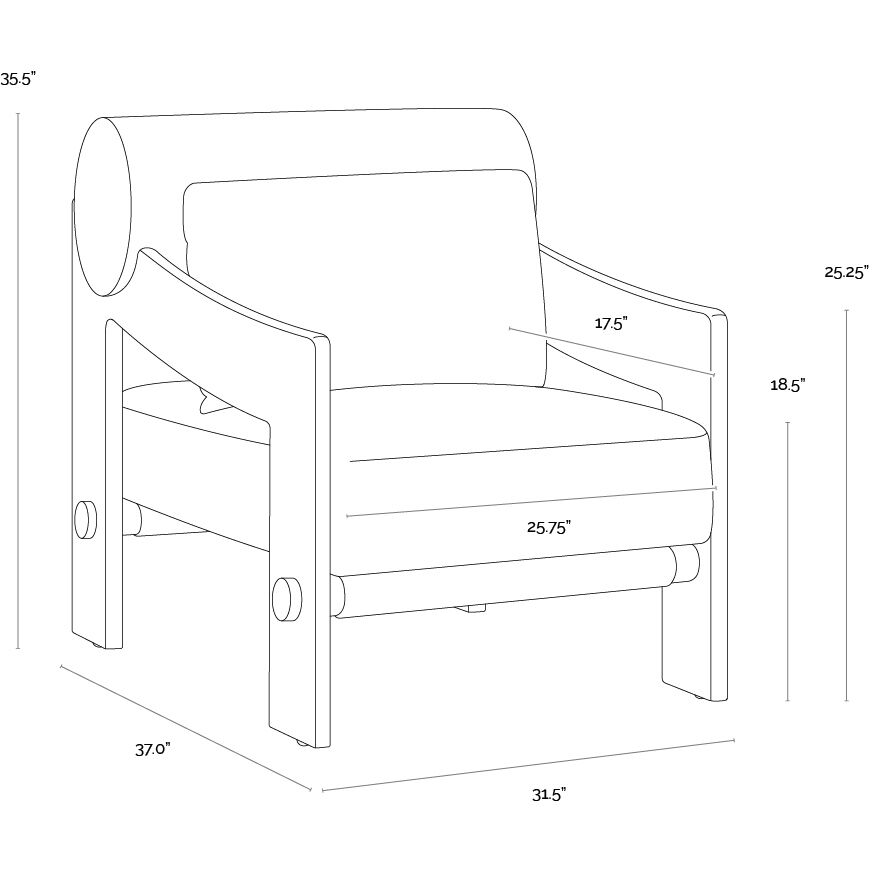 Reizo Distressed Brown / Kona Camel Lounge Chair