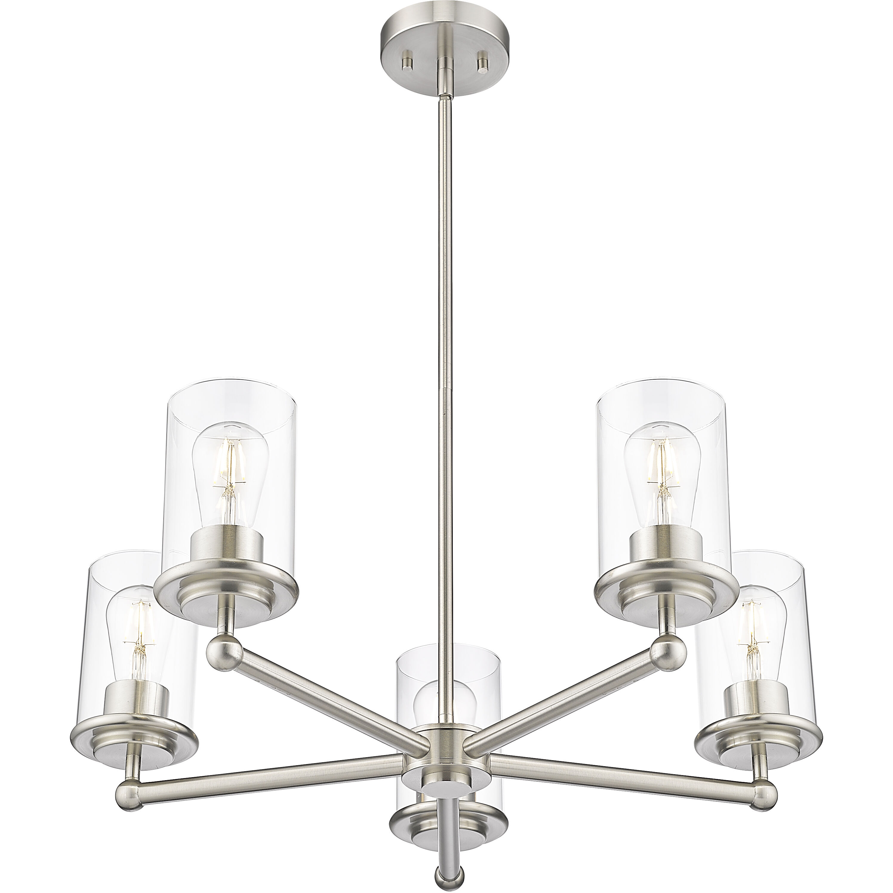 Thayer 5 Light 26 inch Brushed Nickel Chandelier Ceiling Light