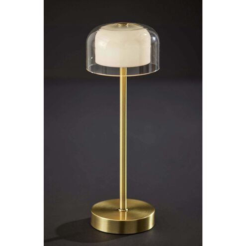 Benji 13.63 inch 1.50 watt Antique Brass LED Cordless Table Lamp Portable Light