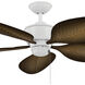 Nani 56 inch Matte White with Ivory with Walnut Blades Ceiling Fan