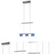Crystal 3 Light 18 inch Chrome Pendant Ceiling Light