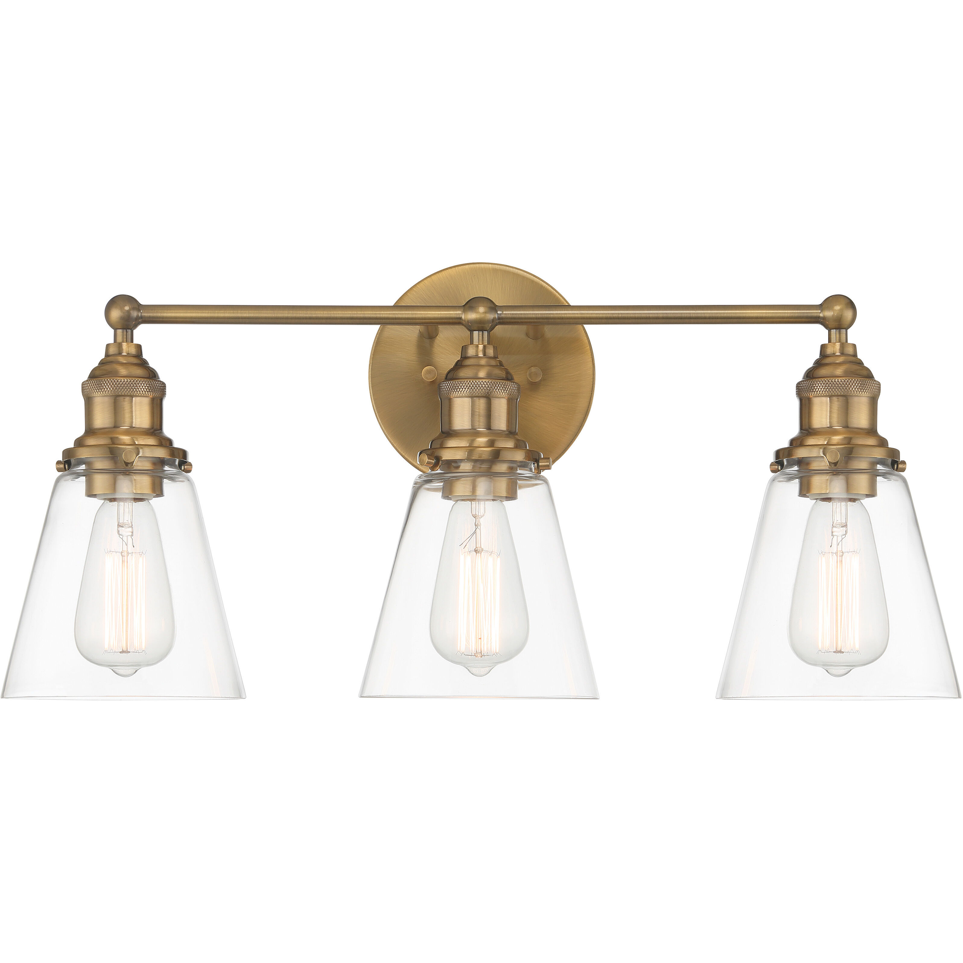 Barwell 3 Light 24 inch Oxidized Aged Brass Bath Vanity Light Wall Light