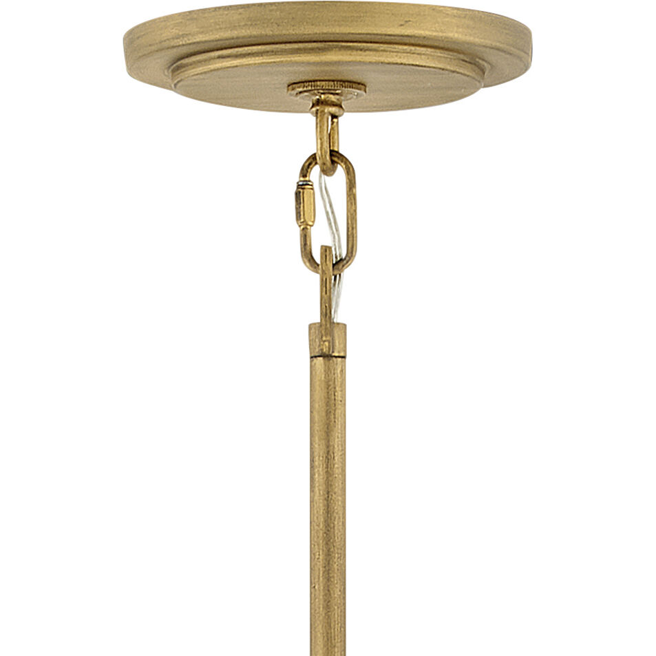 Simone LED 24 inch Burnished Gold Chandelier Ceiling Light in Alabaster, Drum