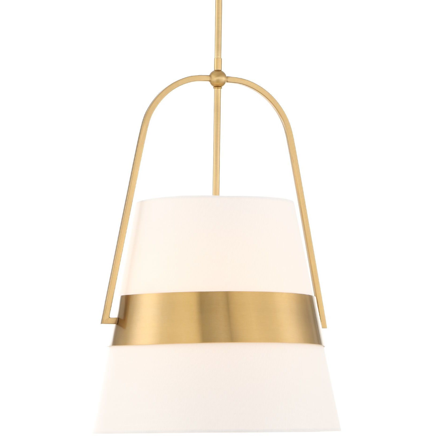 Harness 1 Light 15 inch Warm Brass Pendant Ceiling Light