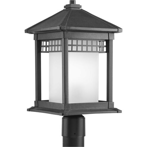 Merit 1 Light 18.75 inch Textured Black Outdoor Post Lantern