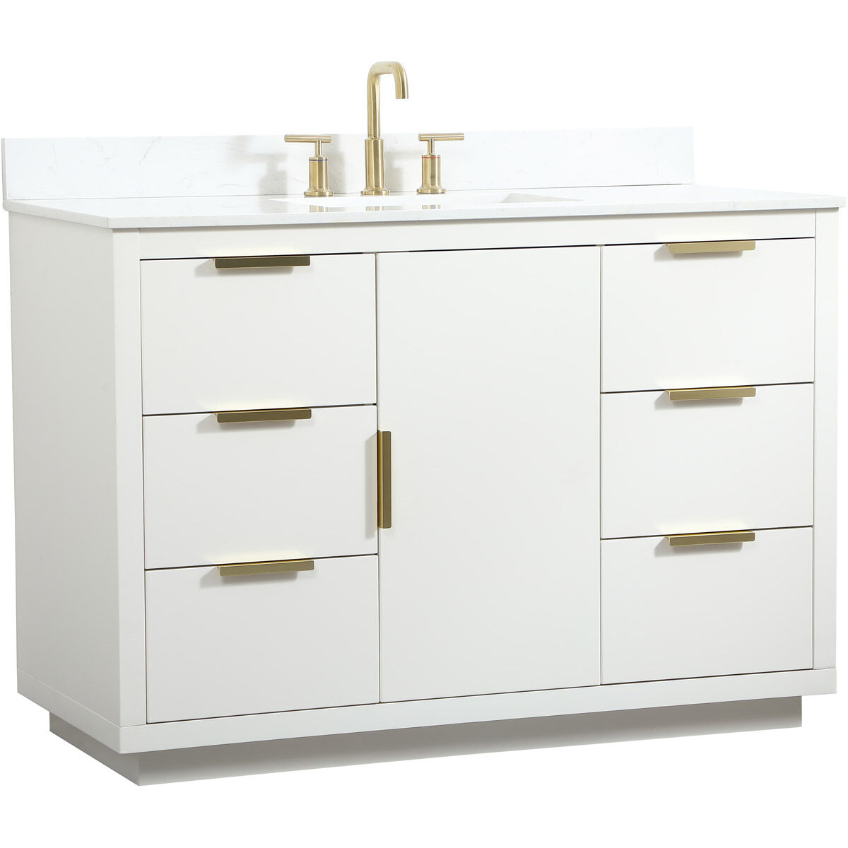 Blake 48 X 22 X 34 inch White Vanity Sink Set