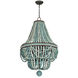 Malibu 6 Light 20.5 inch Blue Chandelier Ceiling Light