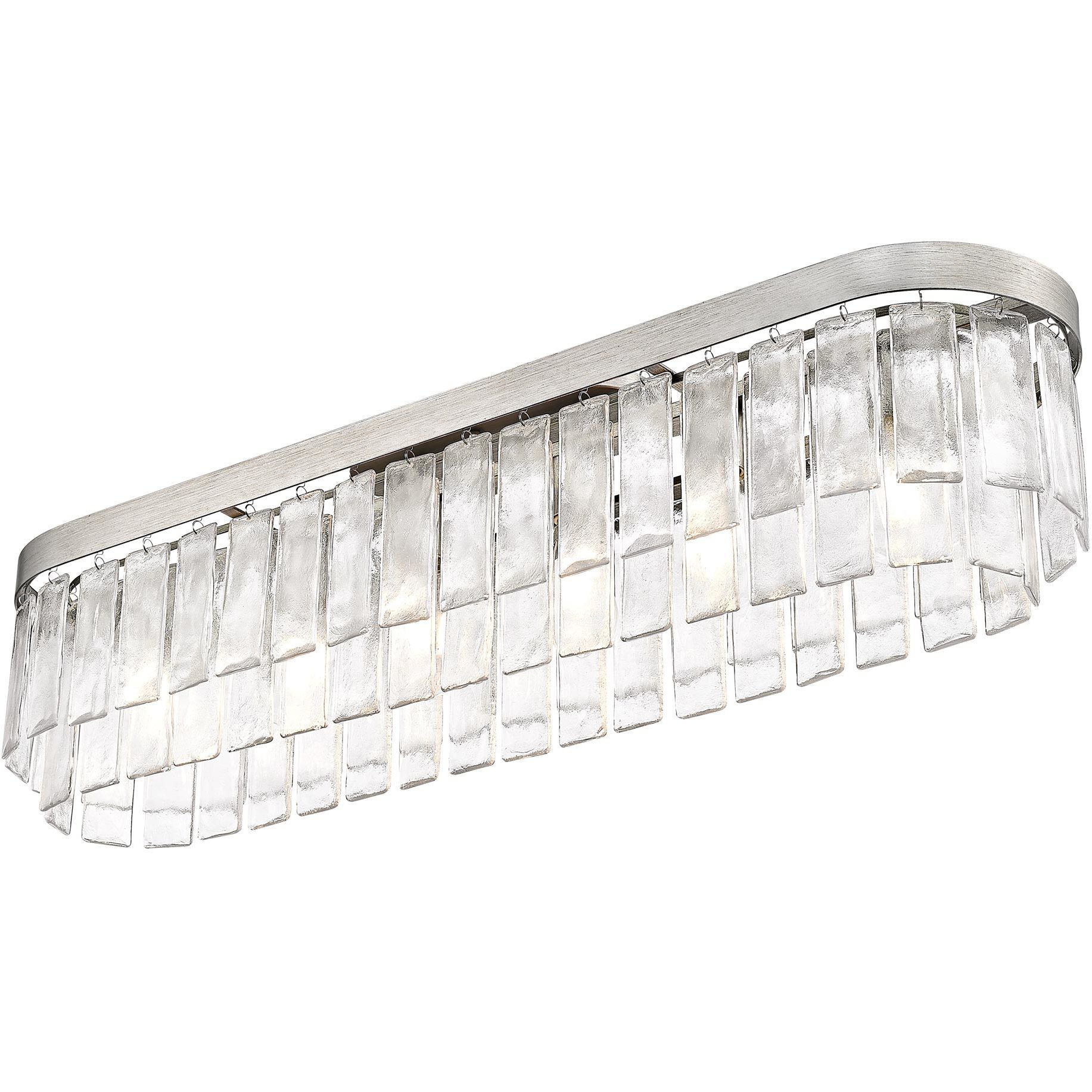 Ciara 6 Light 42 inch Peruvian Silver Flush Mount Ceiling Light