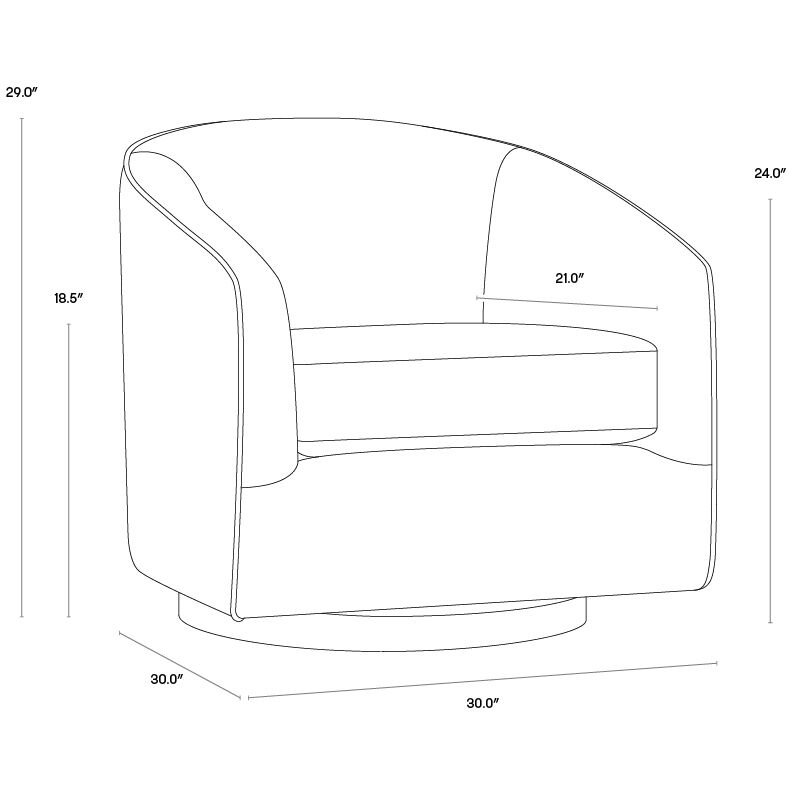 Hazel Gold / Deep Green Sky Swivel Lounge Chair, Swivel