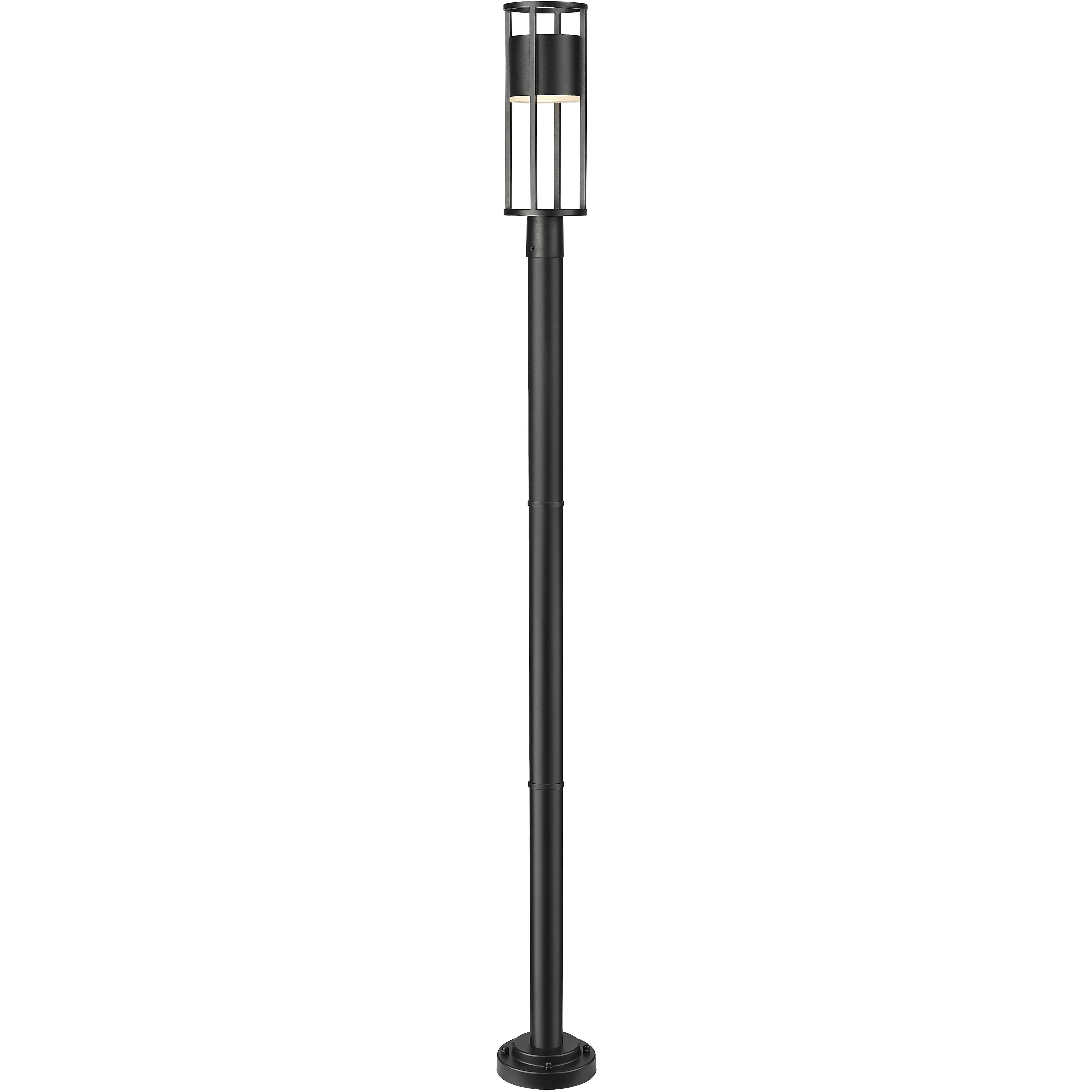 Luca 1 Light 95.5 inch Black Outdoor Post Mount Fixture