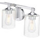 Ryehouse 3 Light 23.75 inch Chrome Bathroom Vanity Light Wall Light