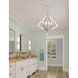 Diamond 4 Light 18 inch Polished Nickel Mini Chandelier Ceiling Light